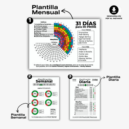 Plantilla 31 días para TU PRIME